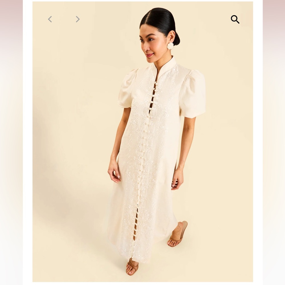 NWT MESTIZA NEW YORK Elliana Barong Midi Dress - Picture 4 of 13